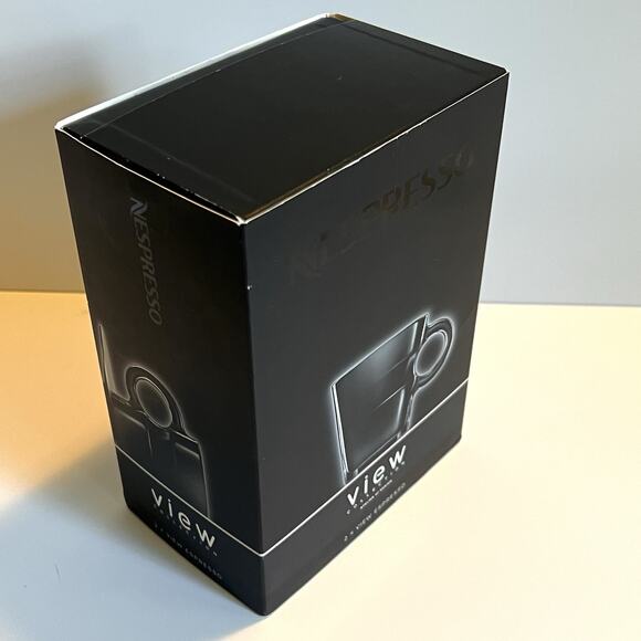 Nespresso View Atelier Design Collection Espresso Set of 2 Glasses + Saucers NIB - Picture 11 of 16